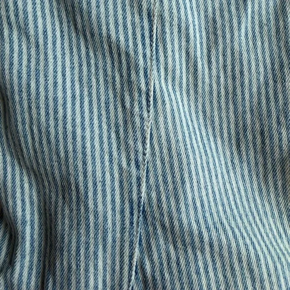 Free People ‘High Roller’ Railroad Blue & White Striped Jumpsuit Overalls -Small - Picture 5 of 7